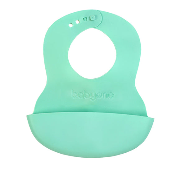 Baby Ono Baveta din plastic moale 6m+ Verde