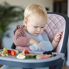 Baby Ono Baveta din silicon ultra subtire 6m+ Albastru