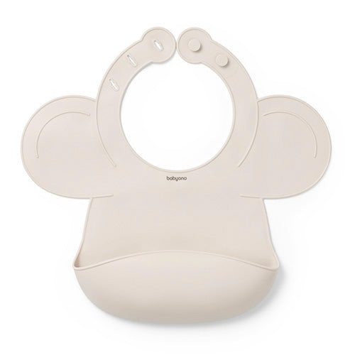 Baby Ono baveta silicon cu prindere reglabila 6m+ Beige Imagine principală a produsului