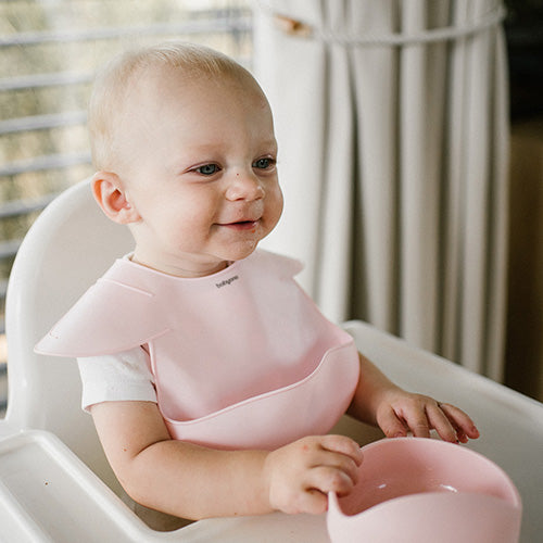 Baby Ono baveta silicon cu prindere reglabila 6m+ Pink