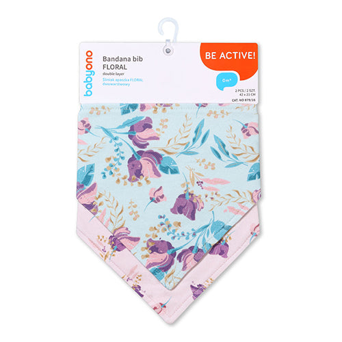Baby Ono bavetica reglabila 0m+ 2 buc Floral