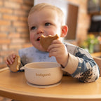 Baby Ono bol silicon cu ventuza si capac 6m+ Beige