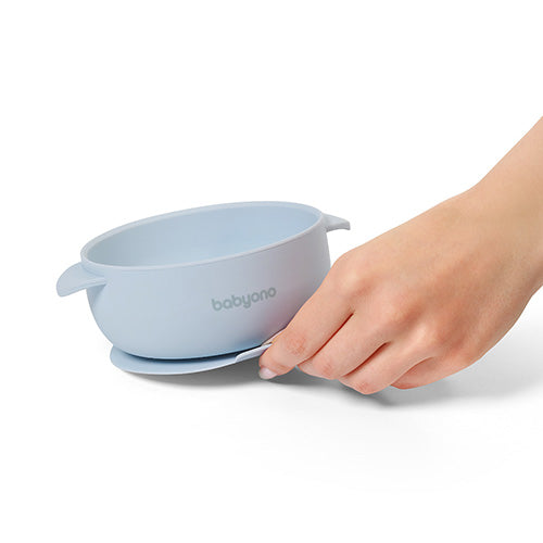 Baby Ono bol silicon cu ventuza si capac 6m+ Blue