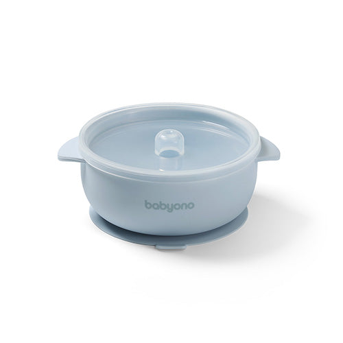 Baby Ono bol silicon cu ventuza si capac 6m+ Blue