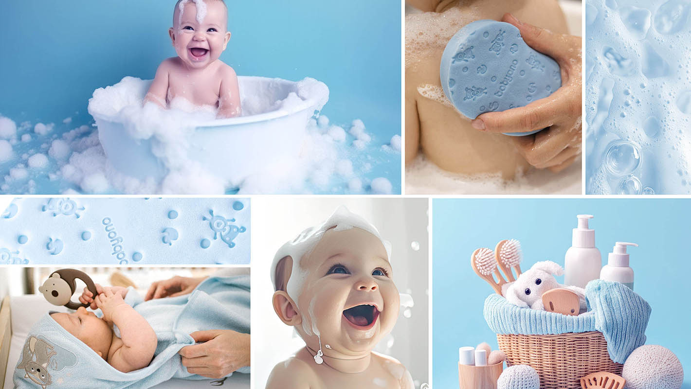 Baby Ono burete de baie pentru bebelusi 0m+ Blue
