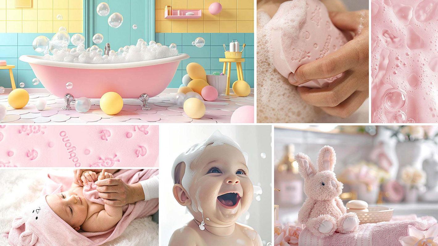 Baby Ono burete de baie pentru bebelusi 0m+ Pink