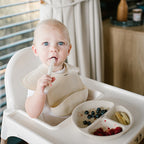 Baby Ono farfurie compartimentata cu ventuza 6m+ Cream