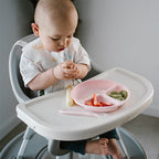 Baby Ono farfurie compartimentata cu ventuza 6m+ Pink