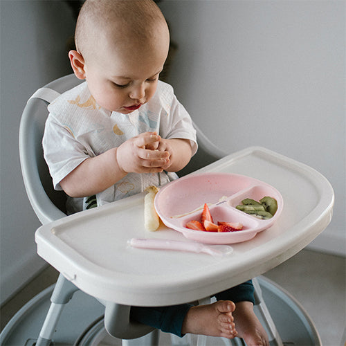 Baby Ono farfurie compartimentata cu ventuza 6m+ Pink