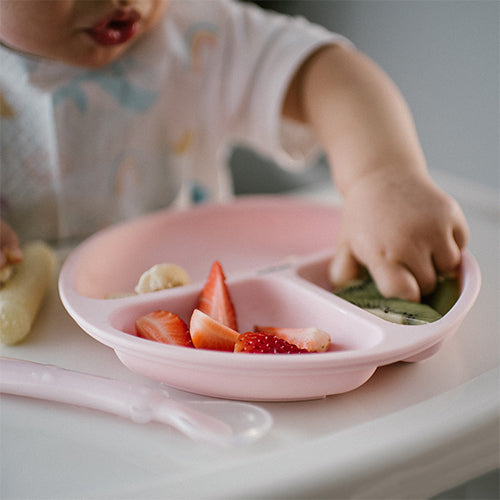 Baby Ono farfurie compartimentata cu ventuza 6m+ Pink