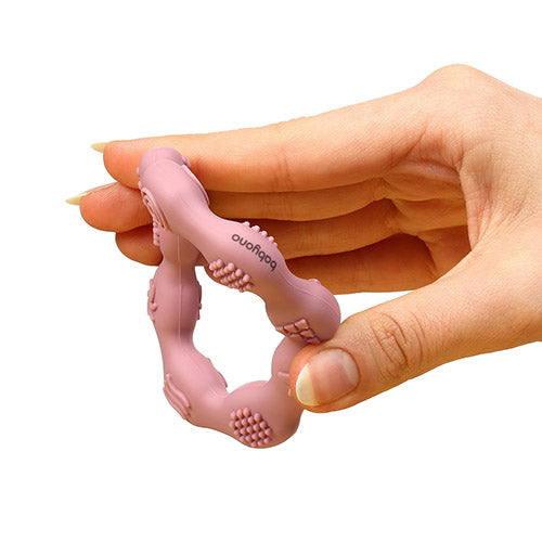 Baby Ono jucarie dentitie din silicon Teether Ring 0m+ Roz