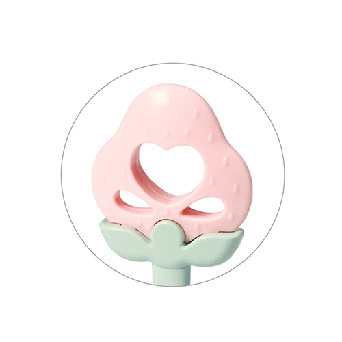 Baby Ono jucarie dentitie si zornaitoare 3m+ Strawberry