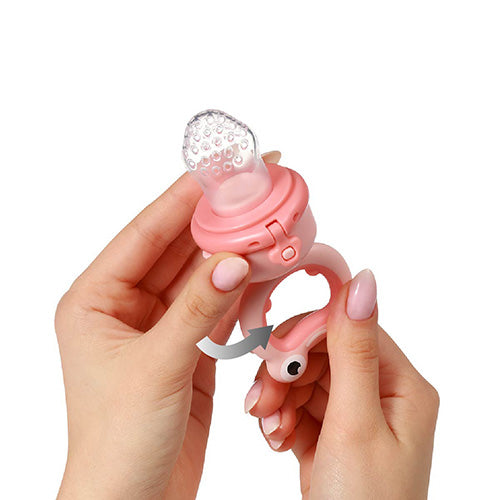 Baby Ono kit hranire cu rasucire 6m+ Frog Pink