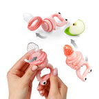 Baby Ono kit hranire cu rasucire 6m+ Frog Pink