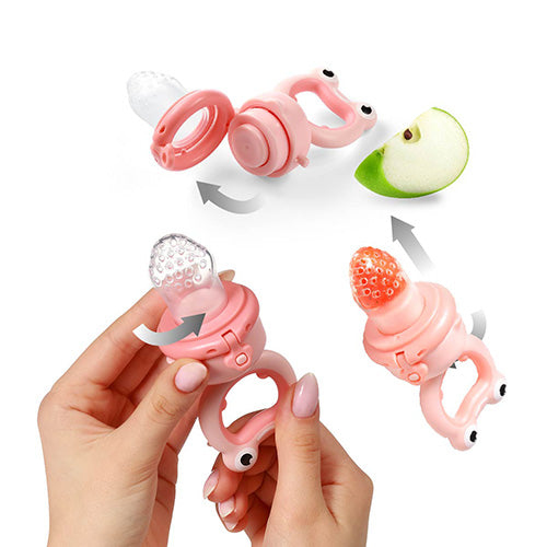 Baby Ono kit hranire cu rasucire 6m+ Frog Pink