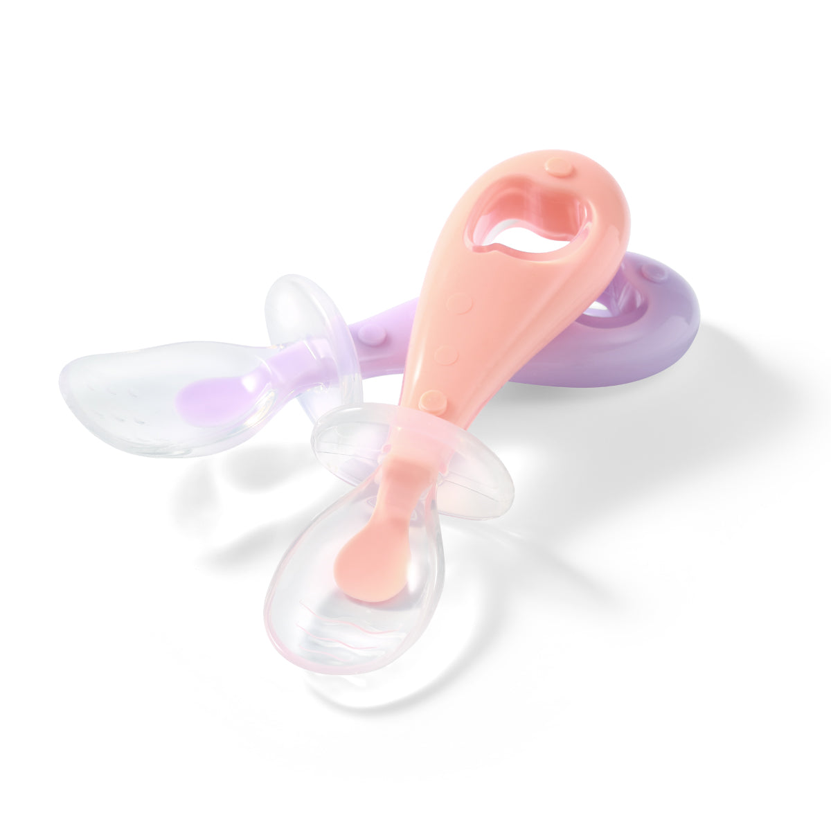 Baby Ono lingurita silicon flexibila 2 buc 6m+ Piersica-Mov
