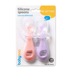 Baby Ono lingurita silicon flexibila 2 buc 6m+ Piersica-Mov