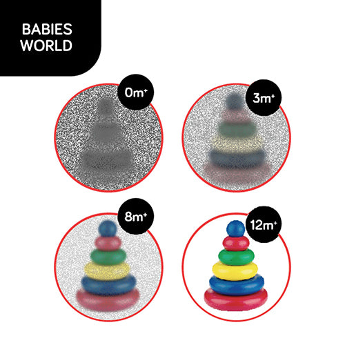 Baby Ono minge moale contrast cu sunete Baby soft ball 3m+