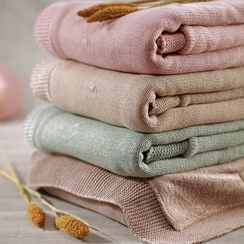 Baby Ono patura din bumbac cu captuseala de flanel 75x100 cm 0m+ Beige