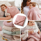 Baby Ono patura din bumbac cu captuseala de flanel 75x100 cm 0m+ Roz