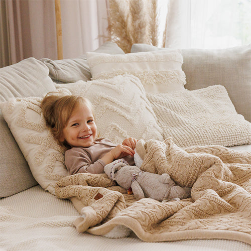 Baby Ono patura bumbac si sherpa 75x100 cm 0m+ Beige