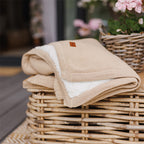 Baby Ono patura bumbac si sherpa 75x100 cm 0m+ Beige