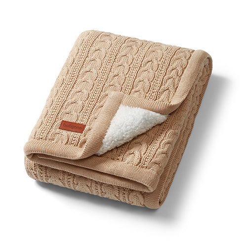 Baby Ono patura bumbac si sherpa 75x100 cm 0m+ Beige Imagine principală a produsului
