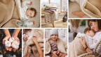 Baby Ono patura bumbac si sherpa 75x100 cm 0m+ Beige