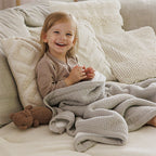 Baby Ono patura bumbac si sherpa 75x100 cm 0m+ Grey