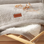 Baby Ono patura bumbac si sherpa 75x100 cm 0m+ Grey
