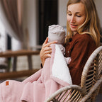 Baby Ono patura bumbac si sherpa 75x100 cm 0m+ Roz