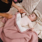 Baby Ono patura bumbac si sherpa 75x100 cm 0m+ Roz