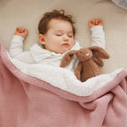 Baby Ono patura bumbac si sherpa 75x100 cm 0m+ Roz