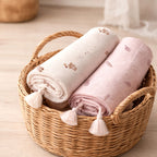 Baby Ono patura muselina 75x100 cm Beige cu ursuleti