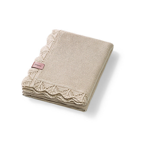 Baby Ono patura tricotata din bambus 75x100 cm 0m+ Beige
