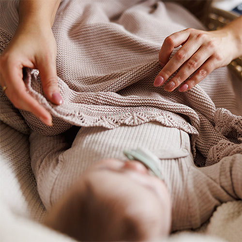 Baby Ono patura tricotata din bambus 75x100 cm 0m+ Grey