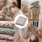 Baby Ono patura tricotata din bambus 75x100 cm 0m+ Grey
