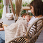 Baby Ono patura tricotata din bumbac organic 75x100 cm 0m+ Beige