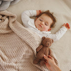 Baby Ono patura tricotata din bumbac organic 75x100 cm 0m+ Beige