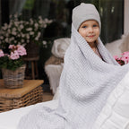 Baby Ono patura tricotata din bumbac organic 75x100 cm 0m+ Grey