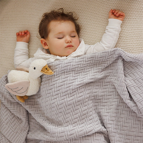 Baby Ono patura tricotata din bumbac organic 75x100 cm 0m+ Grey
