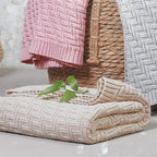 Baby Ono patura tricotata din bumbac organic 75x100 cm 0m+ Pink