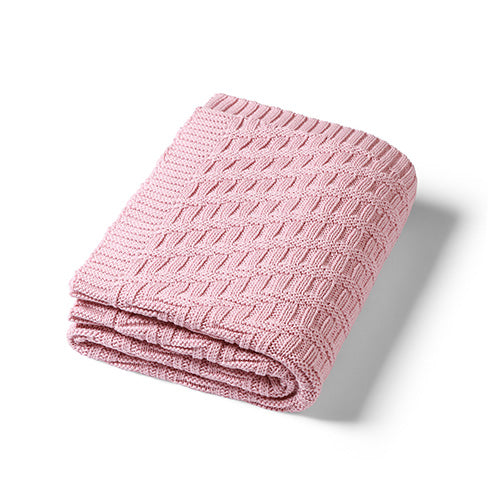 Baby Ono patura tricotata din bumbac organic 75x100 cm 0m+ Pink