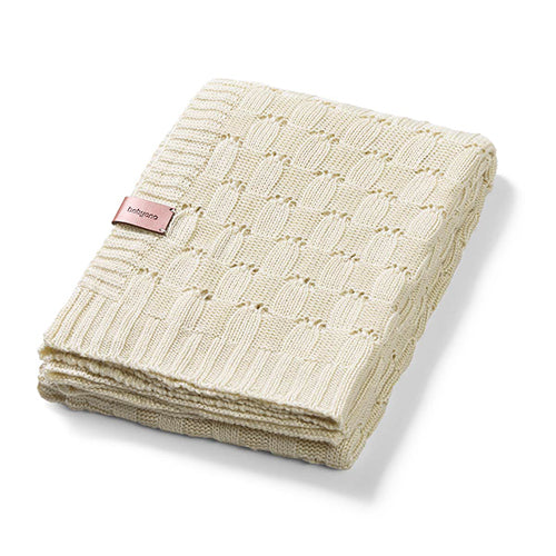 Baby Ono patura tricotata Natural Bamboo 75x100 cm Crem