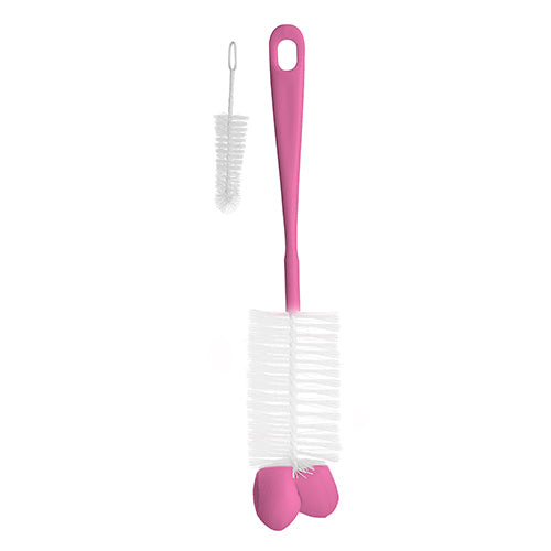 Baby Ono perie pentru biberoane + mini perie tetine 0m+ Pink Imagine principală a produsului