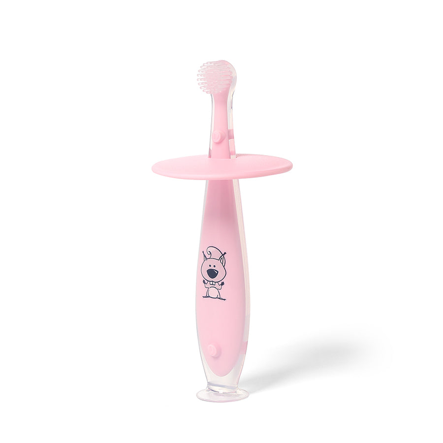 Baby Ono periuta de dinti copii cu protectie si ventuza 6m+ Roz