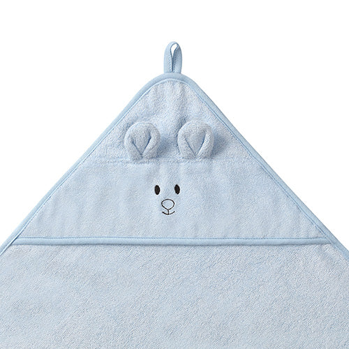 Baby Ono prosop cu gluga din bambus 100x100 cm 0m+ Albastru soricel
