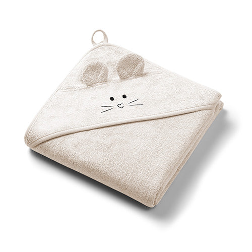 Baby Ono prosop cu gluga din bambus 100x100 cm 0m+ Cream soricel