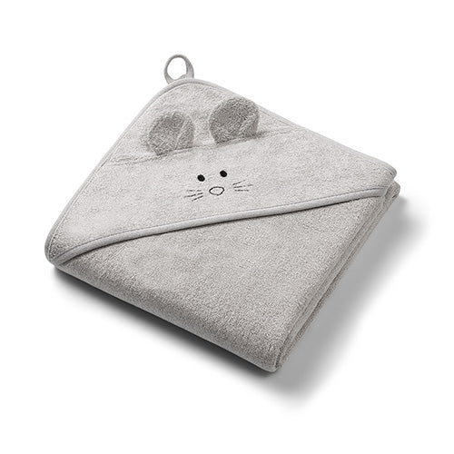 Baby Ono prosop cu gluga din bambus 100x100 cm 0m+ Gri soricel