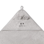 Baby Ono prosop cu gluga din bambus 100x100 cm 0m+ Gri soricel